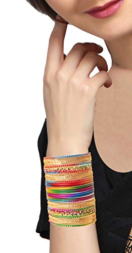 24 Set Gorgeous Rainbow Indian Bollywood Colorful Bangle Bracelet Collection