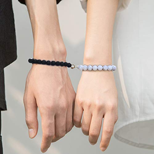 4Pcs Magnetic Couples Beads Bracelet & Necklace