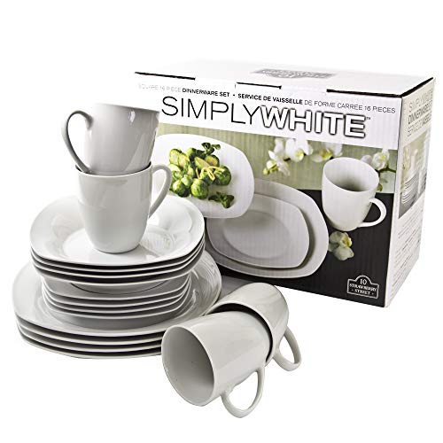 16 Piece Dinnerware Set, White