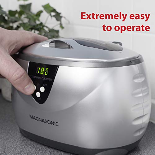 Professional Ultrasonic Jewelry Cleaner w/ Digital Timer for Eyeglasses, Rings, Coins