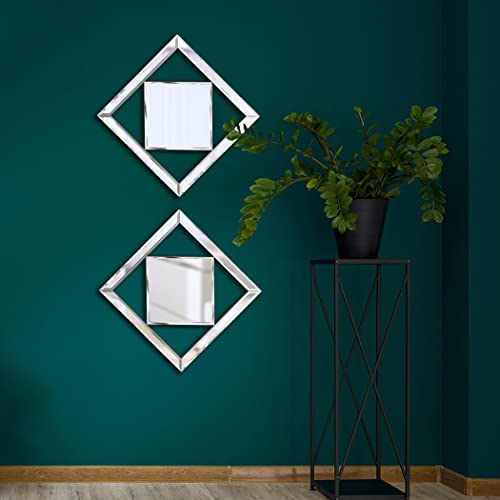 Elegant Decorative Mirror Wall-Mounted Accent 12x12”