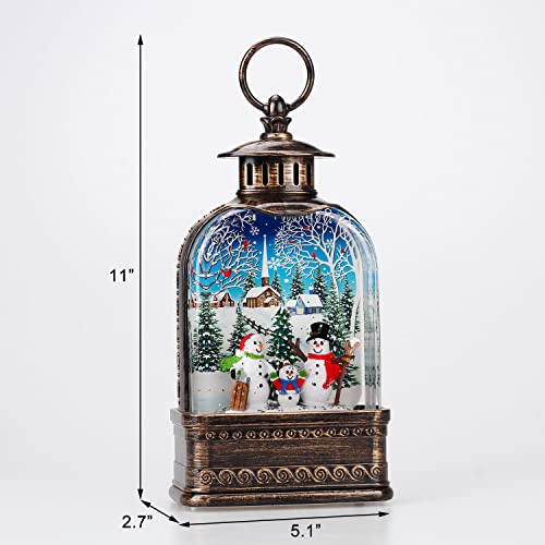 11" Musical Santa Lighted Christmas Snow Globe Decoration