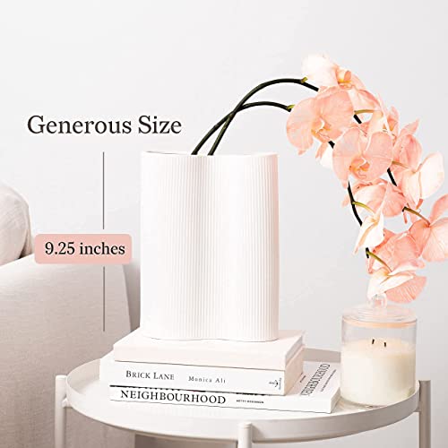 9” Tall Ceramic Flower Vases