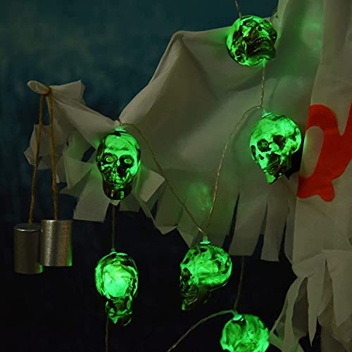 Halloween Skull  String Lights, Battery Operated 8 Mode