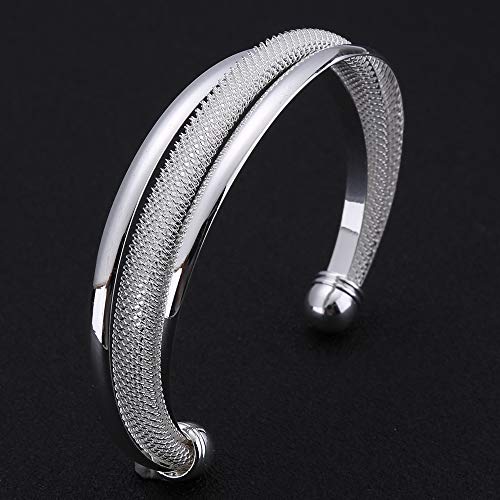 925 Silver Plated Bangle Bracelet for Women