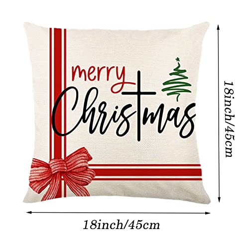 Set of 4 Christmas Pillow Covers 18X18 Inch