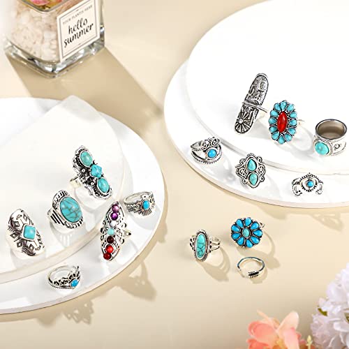 78 Pcs Vintage Turquoise Rings Set for Women