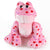 Plush Valentine's Day Gift  Pink & Red Heart Printed Small Stuffed Frogs or All Ages