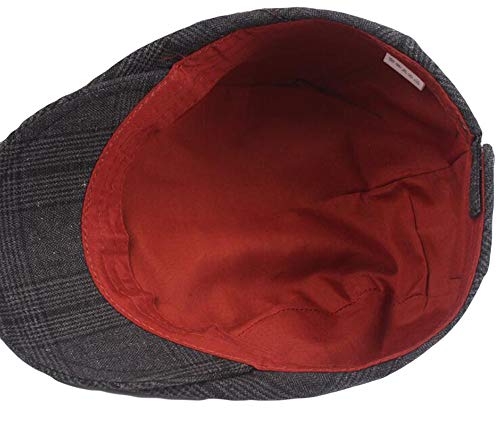 2 Pack Men's Cotton Flat Cap Ivy Gatsby Newsboy Hat (M)