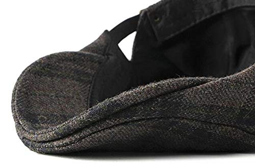 2 Pack Men's Cotton Flat Cap Ivy Gatsby Newsboy Hat (M)