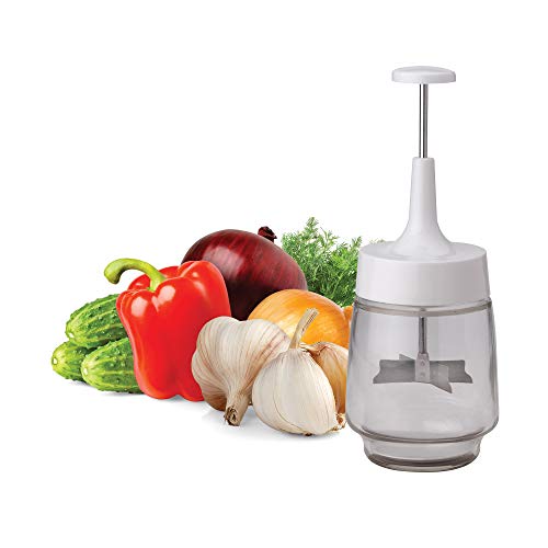 Old Fashioned Onion/Peanut Manual Food Chopper, 18/8 Stainless Steel Blades, 3.5 x 8-Inches