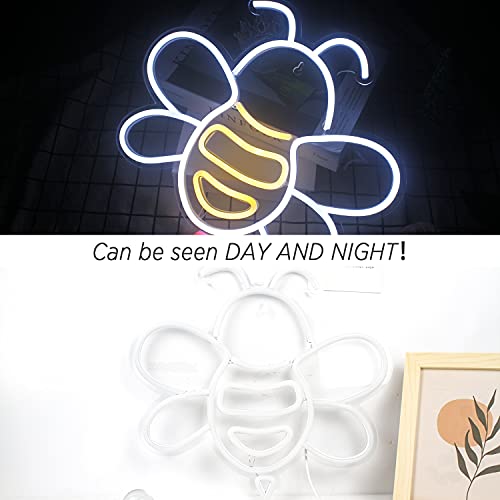Neon Signs Bee Shaped LED Neon Lights for Wall Decoration