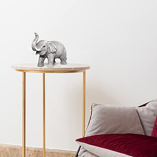 Feng Shui Solid Elephant Statue for Wealth & Luck, Gray