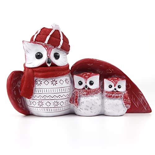 Christmas Figurines Owl Statue Home Decoration