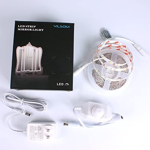 Led Vanity Mirror Lights Kit 13ft/4M 240 LEDs w/ Dimmer & Power Supply