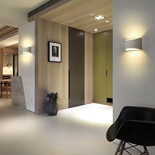 Modern Wall Sconce Set of 2 LED Wall Lamp 7W Warm White