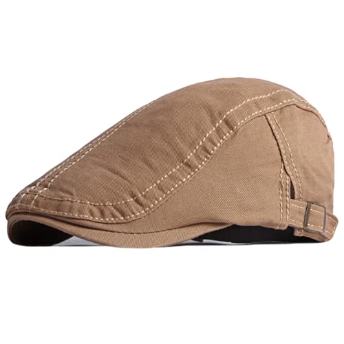 2 Pack Flat Cotton Newsboy Cap for Men