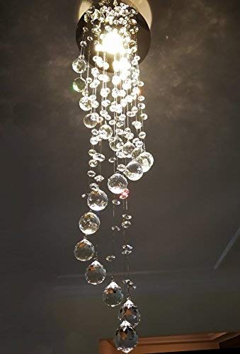 Modern Lighting Raindrop Crystal Chandelier  D7.9" x H29.5"