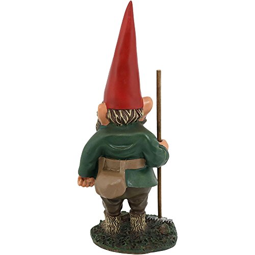 Garden Gnome Woody Jr. The Classic Lawn Statue, 13.5 Inch