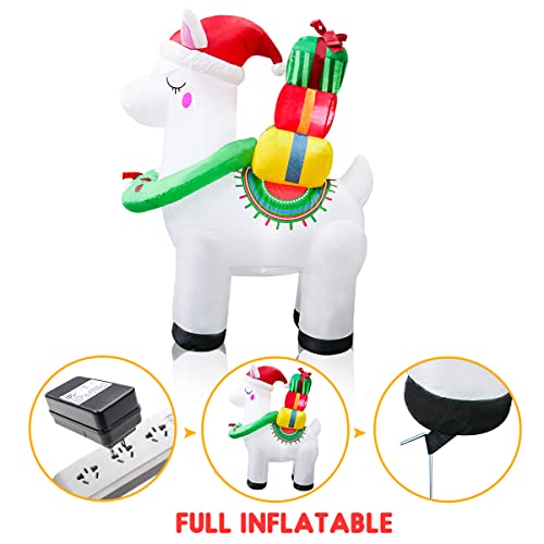 5FT - Inflatable Christmas Decoration Alpaca w/ LEDs