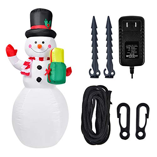 5 FT Inflatable Christmas Snowman Rotating Led Lights Holiday Blow Up Inflatables