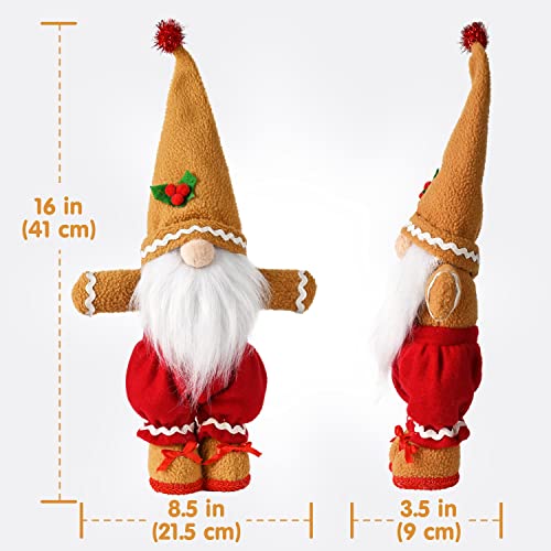 2 Sets Gingerbread Christmas Gnomes Plush Decoration