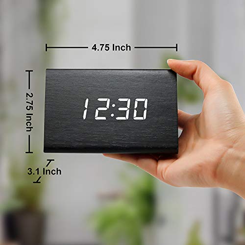 Wooden LED Alarm Digital Desk Clock