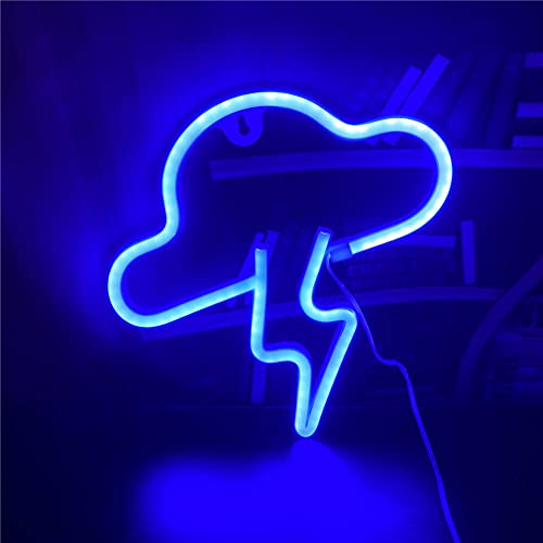 Cloud-Lightning Neon Sign Lights w/ USB or Battery Operated