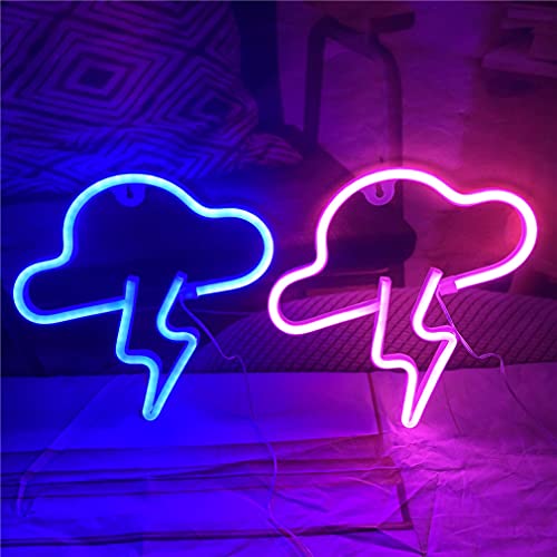 Cloud-Lightning Neon Sign Lights w/ USB or Battery Operated