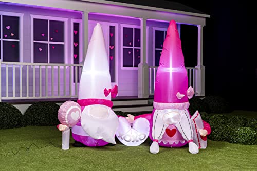 6 FT Tall Inflatable Valentines Day Gnomes Couple LED Lighted Decoration