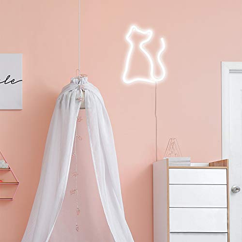 LED Cat Neon Lights for Wall Decor,Battery or USB Operated