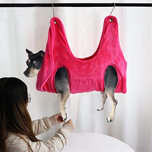 Puppy Dog/Cat Grooming Hammock Helper, Pet Bathing Microfiber Grooming Hammock