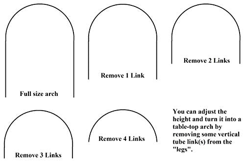 Reconfigurable & Easy-to-Assemble 7'6" Garden or Wedding Arch Arbor