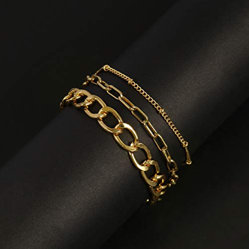 14K Gold Plated Beaded Bracelets for Women -Stretchable & Adjustable