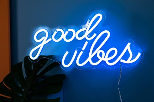 Good Vibes Neon Signs for Wall Decor Powered by USB