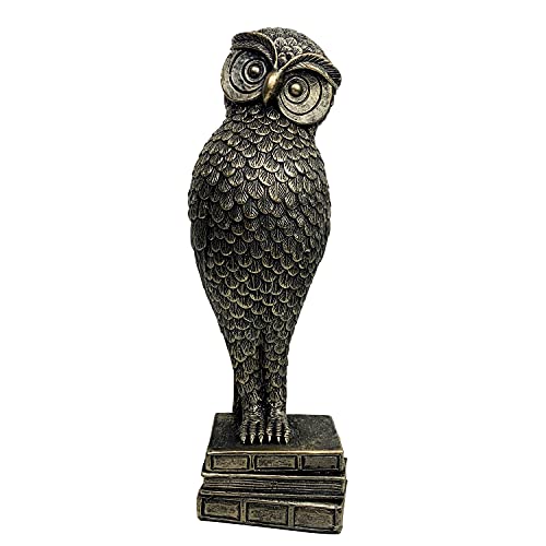 13.5" Bronze  Owl Statue Home Decoration Accent