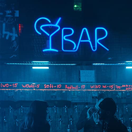 Bar Neon Signs w/ 8 Kind LED Lighting Modes & Remote Control, USB/AA Battery-Powered