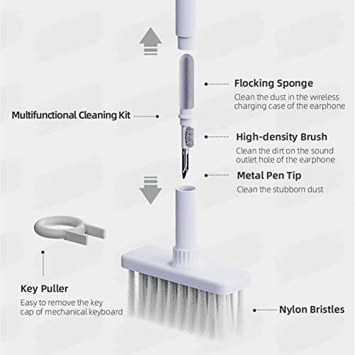 5 in 1 Cleaning Brush Kit, Multi-Function Cleaning Tools for Computer Keyboards & Ear Phones