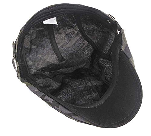 2 Pack Men's Cotton Flat Cap Ivy Gatsby Newsboy Hat (M)