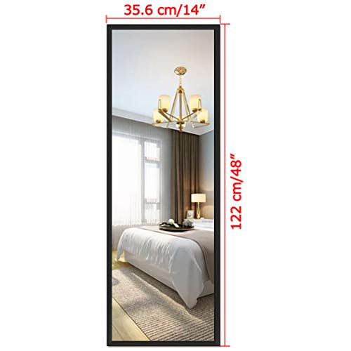 2 Packs 14x48 Inch Wall Mirrors Full Length, Black