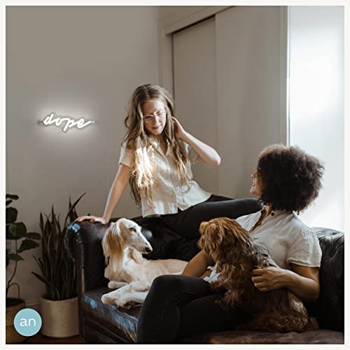 Dope LED Neon Sign – 12” Whites for Wall Decoration
