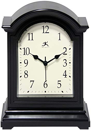 Black Antique 9"" x 6"" Grandfather Mantle Tabletop Clock