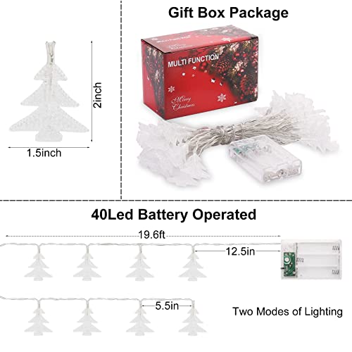 19.6 ft 40 LED Fairy Lights Battery Operated Christmas Lights