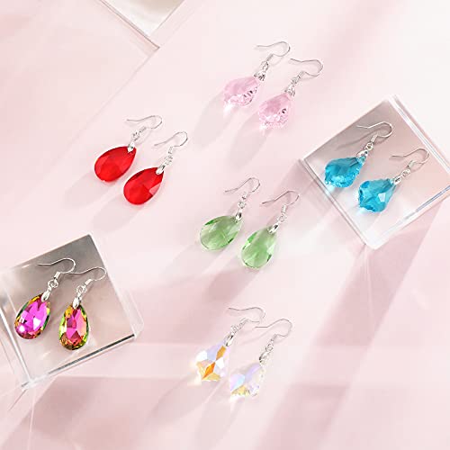 12 Pairs Crystal Dangle Earrings Set for Women