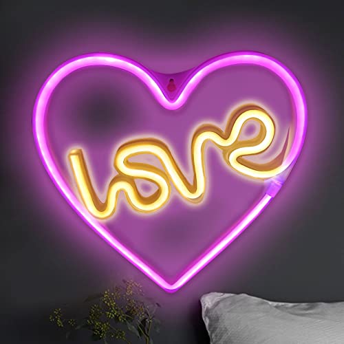 Heart Led Neon Lights Signs for Wall Decoration