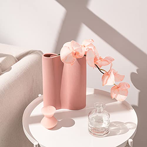 9” Tall Ceramic Flower Vases