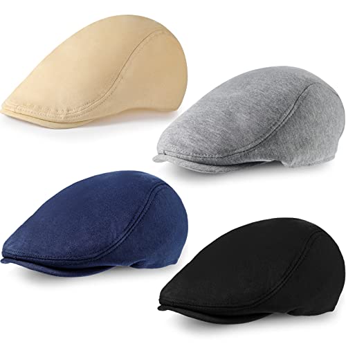 4 Pieces Men's Flat Cap Ivy Newsboy Hat