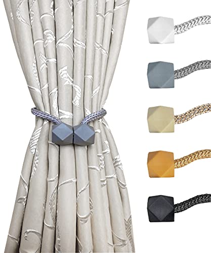 Magnetic Curtain Tiebacks- 2 pcs Beige European Style
