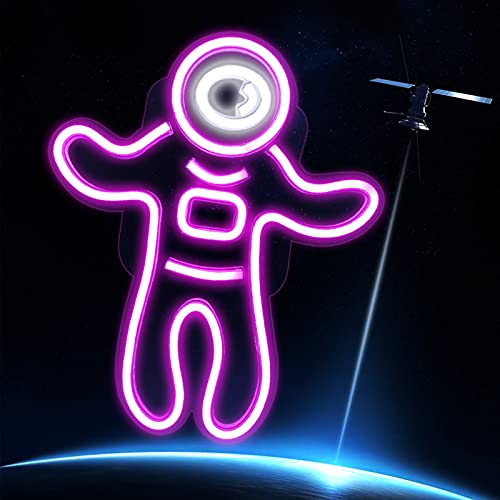 Astronaut Neon Light USB Powered w/ ON/Off Switch - Pink