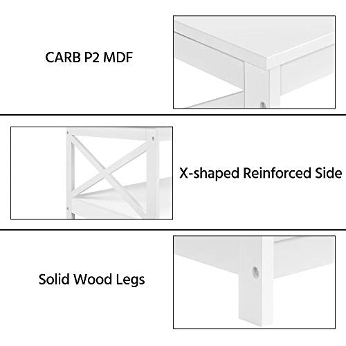 2-Tier Coffee Table w/ Storage Shelf